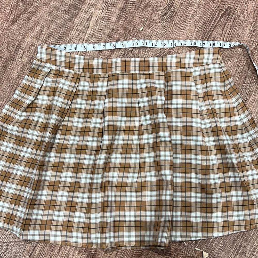 Shein Pleated Plaid‎ School Girl Skirt - Picture 9 of 9